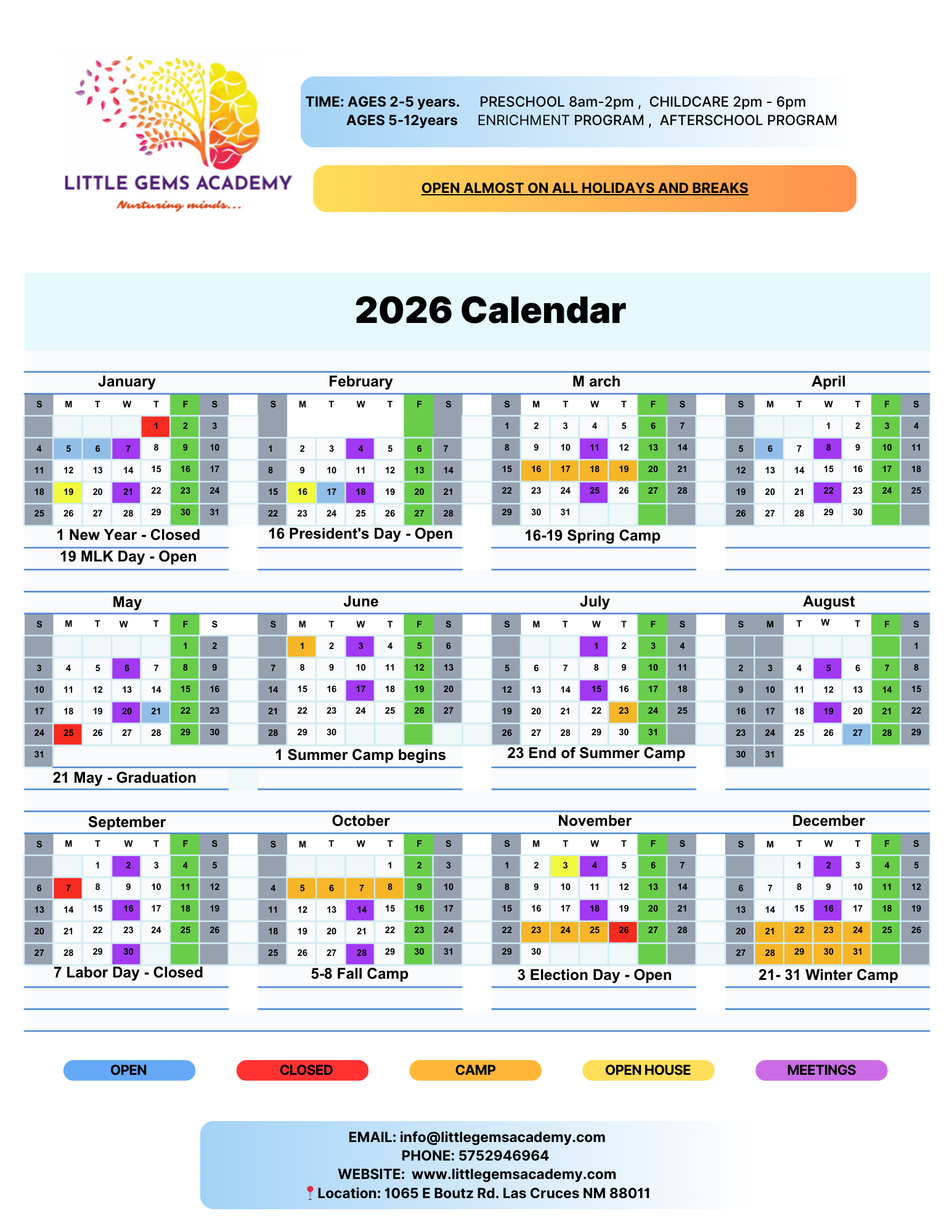 2026 Calendar